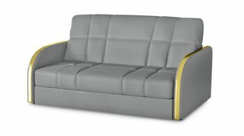 Прямой диван-кровать Пафнутий серого цвета 120*200 см